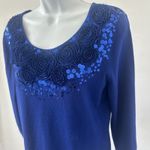 2 Women's Green Royal Blue Sequin Knit Tops by Ruby Rd., Sz: S (b43) Photo 2