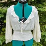 Free People  Mixed Material Blouse Photo 0