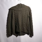 Caslon Y2K  Olive Green Chunky Knit Sweater Forest Fairy Boho Earthy Cotton Bld S Photo 1