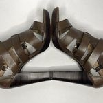 Pour La Victoire  Women’s Strappy Sandal Heels 6.5M Brown Leather Made in Brazil Photo 5