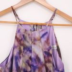 Adelyn Rae Halter Asymmetrical Ruffle Dress Purple Watercolor Chiffon Size XS Photo 8