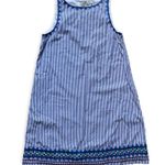 Vineyard Vines Geo Prep Embroidered Swing Dress Marlin Blue Striped 4 Photo 0