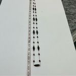 Brown and blue lampwork beads and square beads on a long chic necklace Photo 11