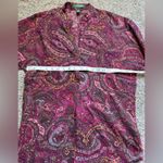 Ralph Lauren Lauren  Paisley purple pink maroon Blouse Photo 2