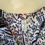Joie  Linen Blend Resort Top L NWOT Cropped Boho Palm Tree Print Trip Beach Boxy Photo 1