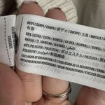 Hollister NEW Beige American Flag Size Medium Relaxed Fit Boxy Crew Sweater Photo 4