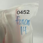 Foxcroft  NYC Women's Size 14W Beige Striped Linen Cotton Button Down Shirt Photo 9