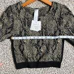 Fabletics Black Gold Kamila Seamless Crop Top Athletic Workout Medium Activewear Photo 5