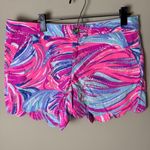 Lilly Pulitzer Buttercup Shorts Womens 8 Scalloped Hem Oh My Guava Pink Purple Photo 0