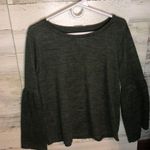 a.n.a  green soft shirt bell sleeve olive green shirt sweater top size large​​ Photo 1