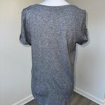 Ralph Lauren Polo  Gray V-Neck T-Shirt Women’s Medium Pony Logo Short Sleeve Photo 2