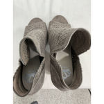 Fergalicious Womans By Fergie Slip On Tan Faux Leather Open Toe Bootie 6m Photo 5