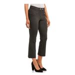 Time and Tru nwt size 8 stretch ponte pant Black plaid kick flare pant Photo 1