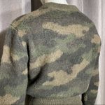 Polo Ralph Lauren Camouflage Print Crew Neck Wool Sweater XS Green Photo 7