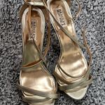Badgley Mischka Gold Strappy Heels Photo 1