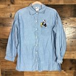 Vintage Tweety bird and Sylvester button up‎ top size small Blue Photo 5