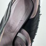 Versace Black Leather Mesh Heels Photo 8