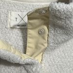 Thread & Supply Womens Fleece Pullover 1/4 Snap Mock Neck Cream Size XXL Photo 2