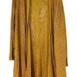 Avenue  Open Front Knit Lightweight Cardigan Yellow Sweater 22/24 Photo 0