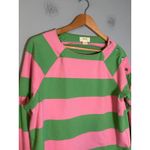 Anthropologie Maeve French Terry Sweatshirt in Pink Green Stripe Size XS Photo 5