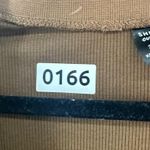 SheIn Cropped Collard Top Blouse Size 2XL Brown Photo 7