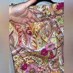Croft & Barrow Classic Fit Stretch Cotton Pink Paisley Neon Floral Skort Size 4 Photo 5