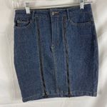 I Heart Ronson  Zip Front Denim Mini Skirt 2 Photo 0