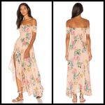 đź’•AUGUSTE x REVOLVEđź’• Boheme Goddess Maxi Dress ~ Blush Floral Print US 4 NWT Pink Photo 3