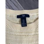 Gap  XS Yellow 100% Cotton Cable Knit Crewneck Sweater Cozy Classic Comfy Preppy Photo 2