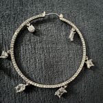 Vince Camuto  50mm CZ Charm Hoops, rhodium/crystal, medium (VJ-404465) Photo 9