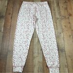 PJ Salvage Horseshoe Jogger Pants Medium Western Lightweight Lounge Pajamas White Photo 4
