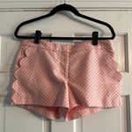 J.Crew Neon Pink Polka Dot Scalloped Shorts Photo 0