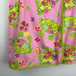 Lilly Pulitzer Vintage Y2K Lily Pulitzer Pink Mini Dress Sz 2 Strapless Tie Waist Crab Floral Photo 5