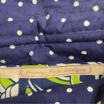 Fabric Messenger / Crossbody Green and blue with floral flap, inside pockets Photo 7