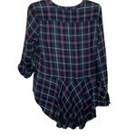Lucky Brand  Women’s Plaid V-neck Button Down Shirt Size Small Photo 1