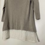 Hugo Boss  Tan knit silk hem round neck sweater top size Medium Photo 1