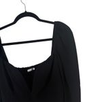 Reformation Reign Top Black Smocked Long Sleeve Sweetheart Neck Womens 4 Photo 2
