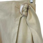 Vince . Gabardine Side Buckle Cotton-Blend Midi Wrap Skirt Photo 6