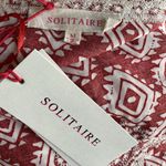 Solitaire  Red Rust Crochet Bell Sleeve Cardigan Photo 5