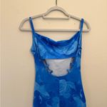 Blue Floral Midi Dress Size 4 Photo 3