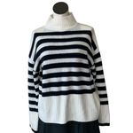 Joie NWT  100% Cashmere Striped Mock Neck Long Sleeve Sweater Pullover Jumper Photo 2
