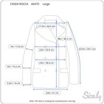 Cinzia Rocca Womens Jacket Red Wool Pea Coat Long Sleeve Italian Designer Large Photo 10