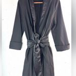 ASOS  12 Classic Wrap Satin Trim Mini Dress - Black Formal Photo 2