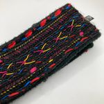 VTG Turtle Fur Black Woven Tapestry Fleece Lined Headband OS Ski Gorpcore Folk Photo 2