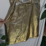 Sandro  Palacia Off The Shoulder Mini Dress Metallic Gold Size L Photo 10