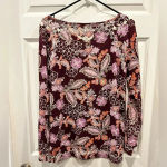 Eddie Bauer Tie Front Cotton Embroidered Top Women’s size Medium Photo 8