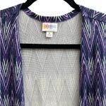 LuLaRoe NWT  Caroline Purple Chevron Open Cardigan Women's Size Medium Knit Flowy Photo 1