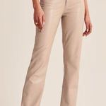 Abercrombie & Fitch The 90s Straight Ultra High Rise Leather Pants Photo 0