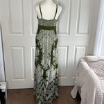 Apt. 9 Maxi Smocked Back paisley green white Dress  Size M Photo 5