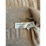 Sacoor Brothers Lambswool Sweater Vest Womens Large Beige Cable Knit Brown Photo 5